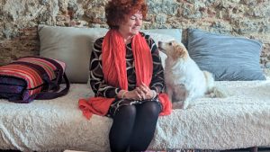 imagen Anna Boyé y perrita, Viki