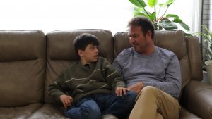 Félix y Pau Brunet en su casa, Girona